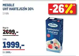 Metro Meggle UHT habtejszín 30% ajánlat