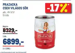 Metro PRAZACKA CSEH VILÁGOS SÖR ajánlat