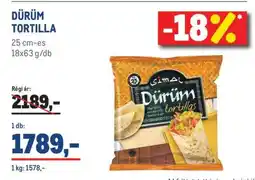 Metro DÜRÜM TORTILLA ajánlat