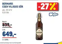 Metro BERNARD CSEH VILÁGOS SÖR ajánlat