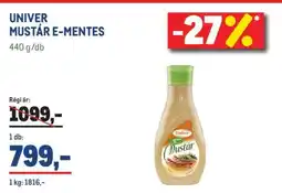 Metro UNIVER MUSTÁR E-MENTES ajánlat