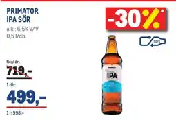 Metro PRIMATOR IPA SÖR ajánlat