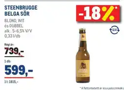 Metro STEENBRUGGE BELGA SÖR ajánlat