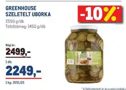 Metro GREENHOUSE SZELETELT UBORKA ajánlat