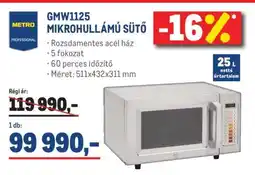 Metro GMW1125 MIKROHULLÁMÚ SÜTŐ ajánlat
