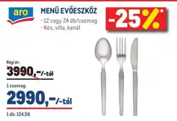 Metro aro MENÜ EVŐESZKÖZ ajánlat