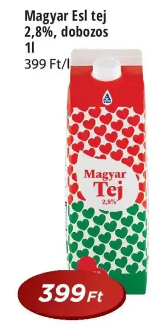 Magyar Esl tej 2,8%, dobozos