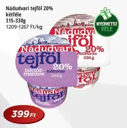 Real Nádudvari tejföl 20% kétféle ajánlat