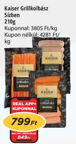 Real Kaiser Grillkolbász 5ízben ajánlat