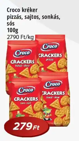 Real Croco kréker pizzás, sajtos, sonkás, sós ajánlat