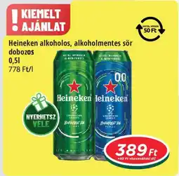 Real Heineken alkoholos, alkoholmentes sör dobozos ajánlat