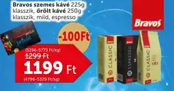 PRIVÁT Bravos szemes kávé ajánlat