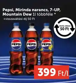 PRIVÁT Pepsi, Mirinda narancs, 7-UP, Mountain Dew ajánlat