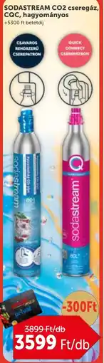PRIVÁT SODASTREAM CO2 cseregáz, CQC, hagyományos ajánlat