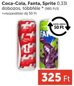 PRIVÁT Coca-Cola, Fanta, Sprite ajánlat