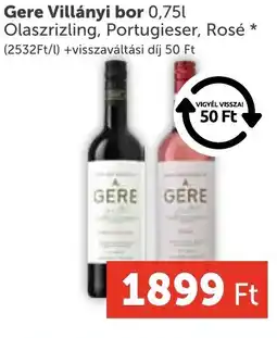 PRIVÁT Gere Villányi bor ajánlat