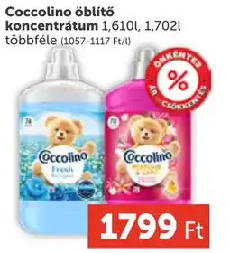 PRIVÁT Coccolino öblítő koncentrátum ajánlat