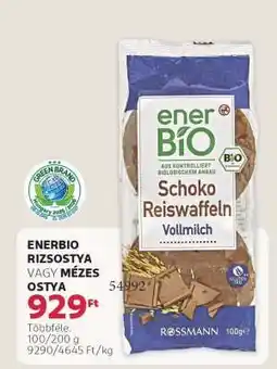Rossmann ENERBIO RIZSOSTYA VAGY MÉZES OSTYA ajánlat