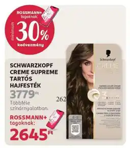 Rossmann Schwarzkopf Creme Supreme tartós hajfesték ajánlat