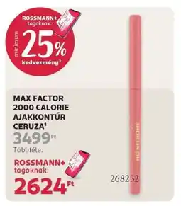Rossmann MAX FACTOR 2000 CALORIE AJAKKONTÚR CERUZA ajánlat