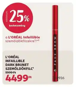 Rossmann L'ORÉAL INFAILLIBLE DARK BRUNET SZEMÖLDÖKFILC ajánlat