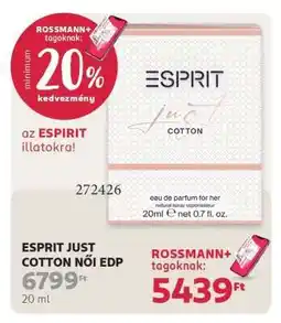 Rossmann ESPRIT JUST COTTON NŐI EDP ajánlat