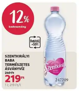 Rossmann SZENTKIRÁLYI BABA TERMÉSZETES ÁSVÁNYVÍZ ajánlat