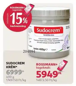 Rossmann Sudocrem krém ajánlat