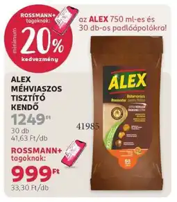 Rossmann ALEX MÉHVIASZOS TISZTÍTÓ KENDŐ ajánlat