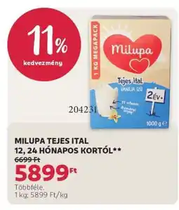 Rossmann Milupa tejes ital ajánlat