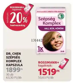 Rossmann DR. CHEN SZÉPSÉG KOMPLEX KAPSZULA ajánlat