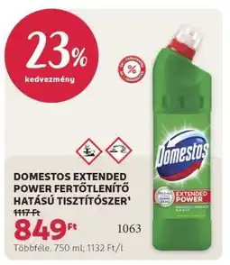 Rossmann DOMESTOS EXTENDED POWER FERTŐTLENÍTŐ HATÁSÚ TISZTÍTÓSZER ajánlat