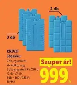 Lidl CRIVIT Jégakku ajánlat