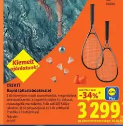 Lidl CRIVIT Rapid tollaslabdakészlet ajánlat