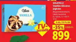 Lidl Gelatelli Vaníliás tölcséres jégkrém ajánlat