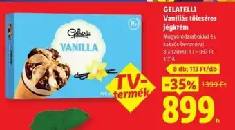 Gelatelli Vaníliás tölcséres jégkrém