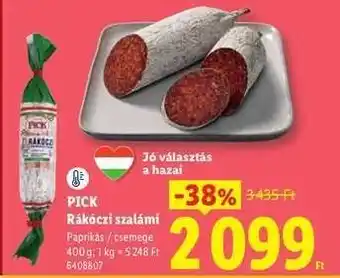 Lidl PICK Rákóczi szalámi ajánlat