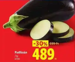 Lidl Padlizsán ajánlat