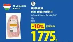 Lidl Húsfarm Friss csirkemellfilé ajánlat