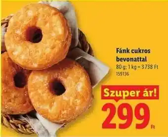 Lidl Fánk cukros bevonattal ajánlat