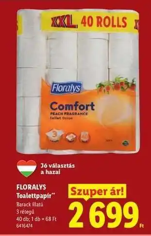 Lidl FLORALYS Toalettpapír ajánlat
