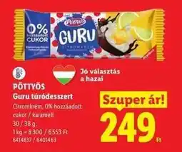 Lidl PÖTTYÖS Guru túródesszert ajánlat