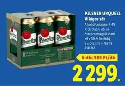 Lidl PILSNER URQUELL Világos sör ajánlat