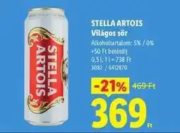 Lidl STELLA ARTOIS ajánlat