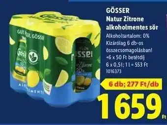 Gösser Natur Zitrone alkoholmentes sör