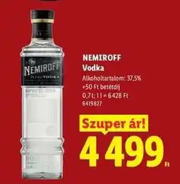 Lidl NEMIROFF Vodka ajánlat