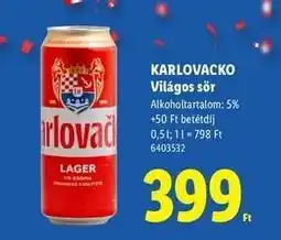 Lidl KARLOVACKO ajánlat
