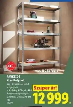 Lidl Parkside XL műhelypolc ajánlat