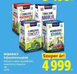 Lidl MEMORACE Fejlesztő kártyajáték ajánlat
