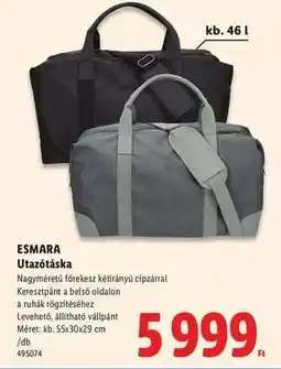 Lidl ESMARA Utazótáska ajánlat